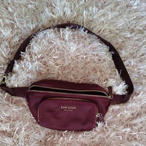 Kate Spade Burgundy Belt Bag